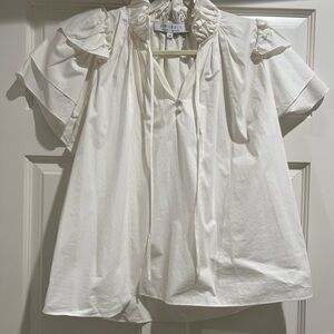 Hunter Bell white shirt, size XS